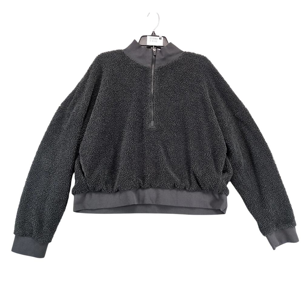 Fabletics Dream‎ Polar Fleece 1/2 Zip Gray Pullover Sweatshirt Women's XXL Cozy